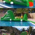 alquiler de castillos hinchables Madrid pasarela-acuática-cocodrilo