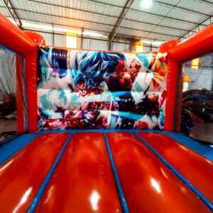 Castillo hinchable Dragon Ball en alquiler en Madrid (castillo hinchable mediano)
