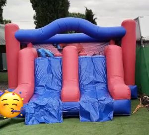 Castillo Hinchable Doble Tobogán Spiderman — alquiler en Algete